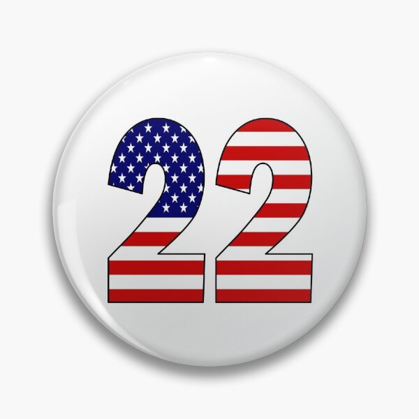 Item preview, Number 22 with USA flag on the background designed and sold by AllShirts21.