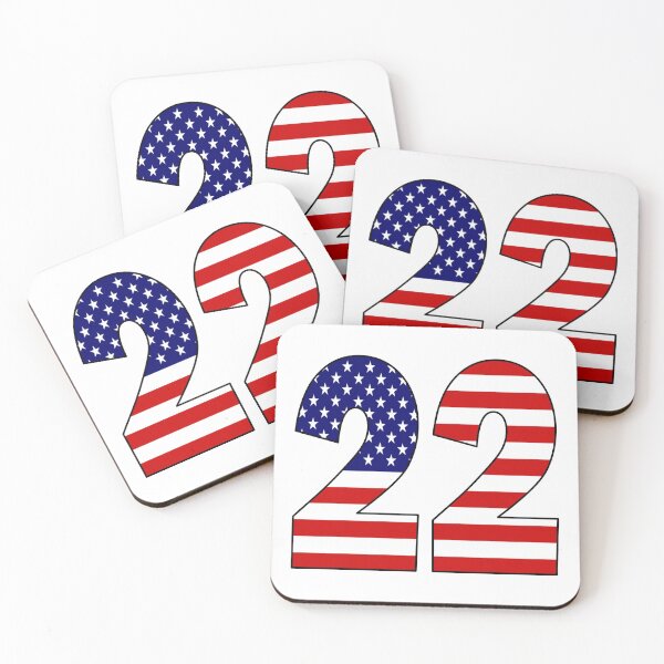 Item preview, Number 22 with USA flag on the background designed and sold by AllShirts21.