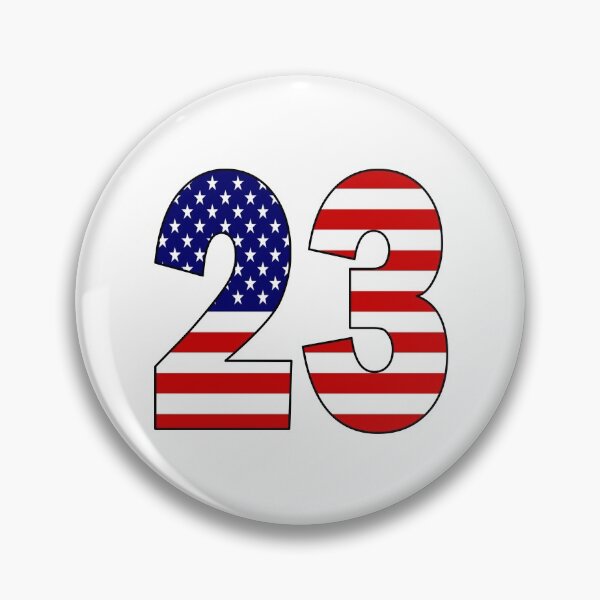 Item preview, Number 23 with USA flag on the background designed and sold by AllShirts21.
