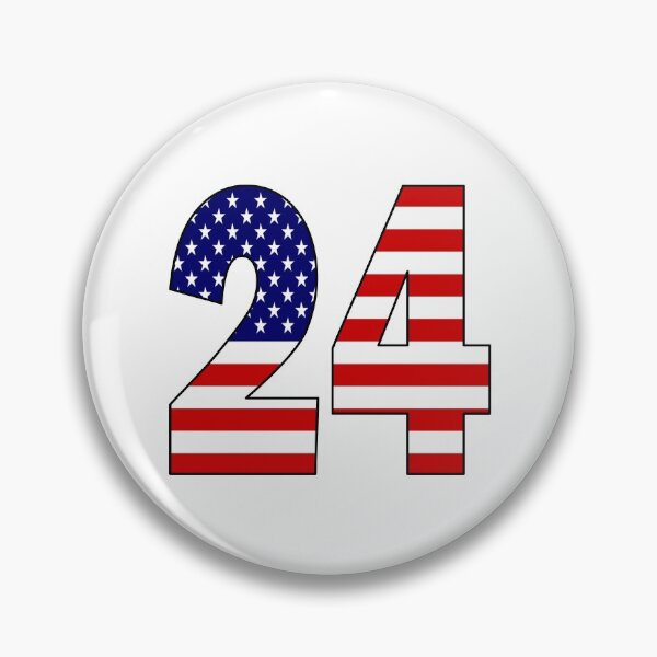 Item preview, Number 24 with USA flag on the background designed and sold by AllShirts21.