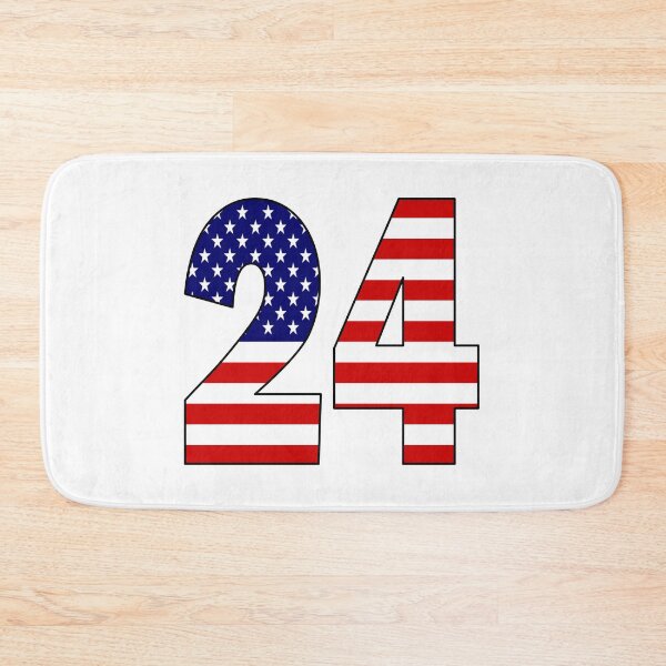 Item preview, Number 24 with USA flag on the background designed and sold by AllShirts21.