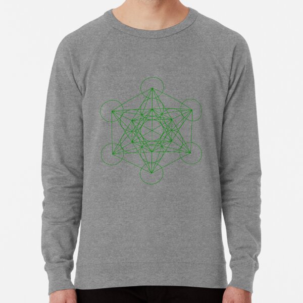 Metatron’s Cube contains every shape that exists within the universe. Those shapes are the building blocks of all physical matter, which are known as Platonic solids Lightweight Sweatshirt