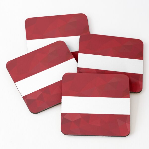 Item preview, Low Poly Latvia Flag - Geometric National Symbol Design designed and sold by OrangePoly.