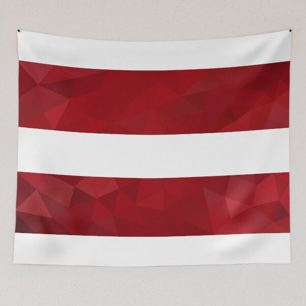 Item preview, Low Poly Latvia Flag - Geometric National Symbol Design designed and sold by OrangePoly.