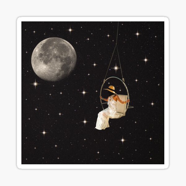 Hanging In Space Sticker