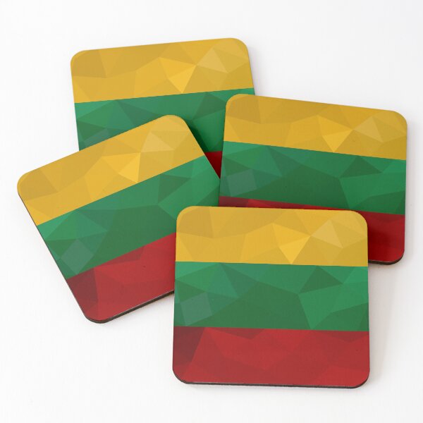 Item preview, Low Poly Lithuania Flag - Geometric Tricolor Design designed and sold by OrangePoly.