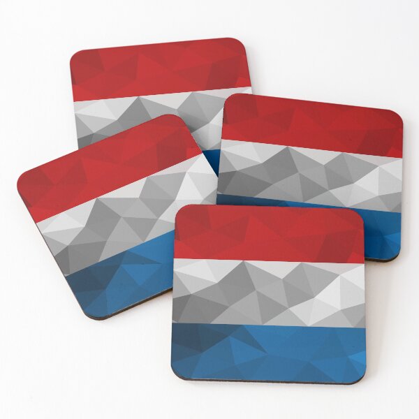 Item preview, Low Poly Luxembourg Flag - Geometric Tricolor Design designed and sold by OrangePoly.