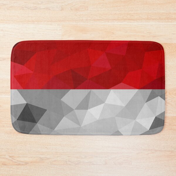 Item preview, Low Poly Monaco Flag - Geometric Red and White Design designed and sold by OrangePoly.
