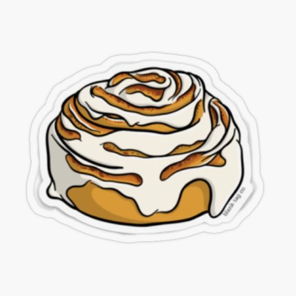 Customized Product] Cinnamon Roll Dessert Sticker Round Long Packaging  Sticker Public Version Sticker - Shop Perpetuation Gallery Stickers - Pinkoi