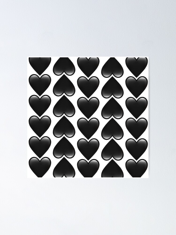 Black Heart Emoji Posters for Sale