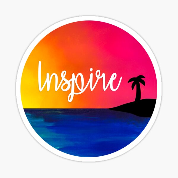 Inspire Beach Sunset Sticker