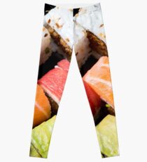 Assortment of Sushi Maki, futo maki, and Insideout Leggings