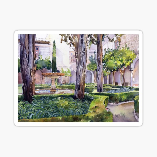 Item preview, Lindaraja Courtyard, Nazarine Palace, Alhambra, Granada designed and sold by Margaret Merry.