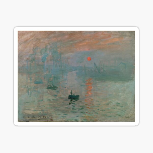 Claude Monet, French Painter - Impression, Sunrise Sticker