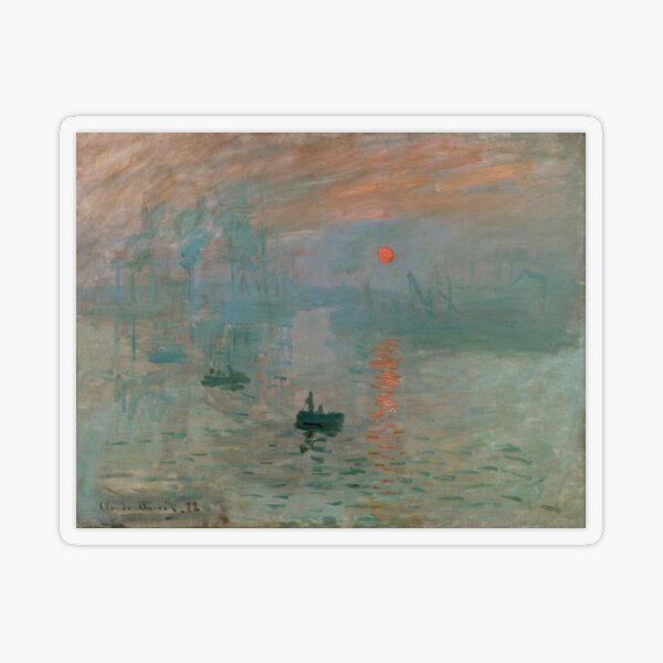 Claude Monet, French Painter - Impression, Sunrise Transparent Sticker