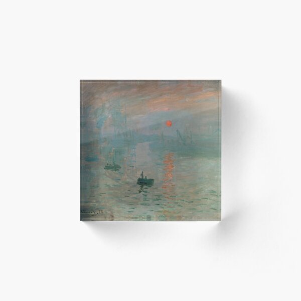 Claude Monet, French Painter - Impression, Sunrise Acrylic Block