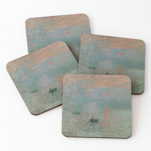 Claude Monet, French Painter - Impression, Sunrise Coasters (Set of 4)