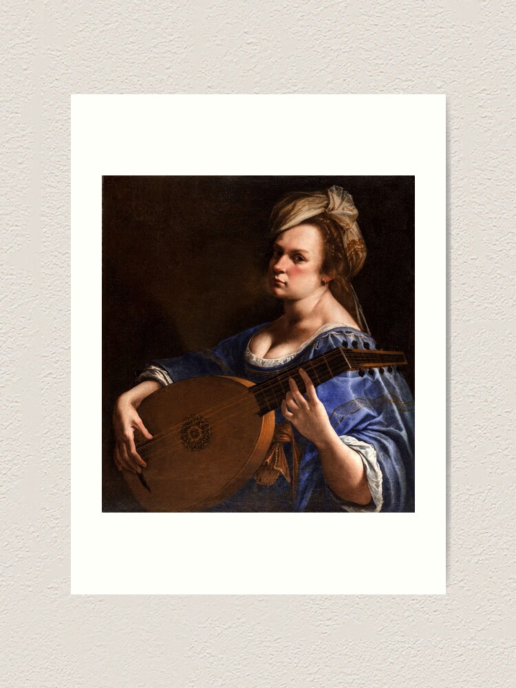 "Self-Portrait As A Lute Player By Artemisia Gentileschi" Art Print By ...