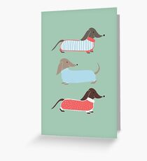 Sausage Dogs in Jumpers Greeting Card