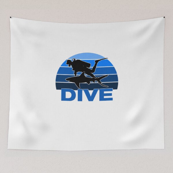 Item preview, Scuba Diving Shark Diving Dive designed and sold by CristinaKarman3.