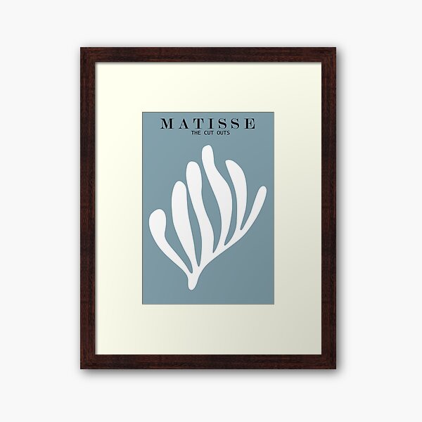 Henri Matisse - Les découpes - Blanc Impression encadrée