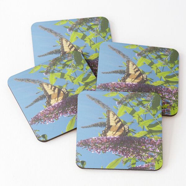 Item preview, Yellow Swallow tail butterfly on a butterfly bush designed and sold by dreamweavergt.