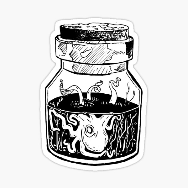 Kraken In A Jar Sticker