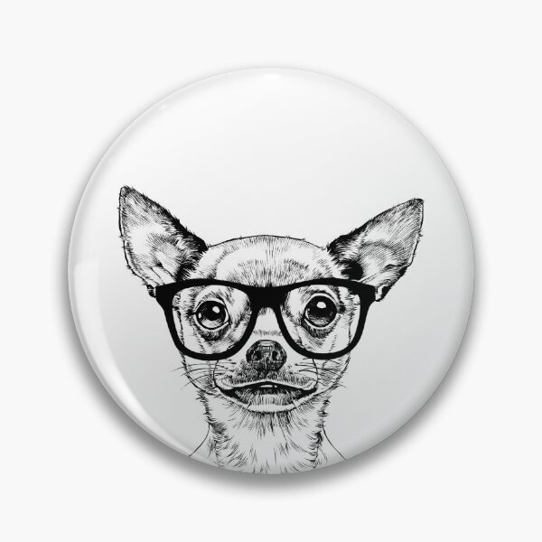 Item preview, Hipster Chihuahua Dog Line Drawing designed and sold by thepawster.