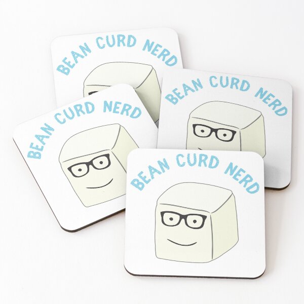 Item preview, Bean Curd Nerd Cute Funny Vegetarians Tofu Cube designed and sold by awkwarddesignco.