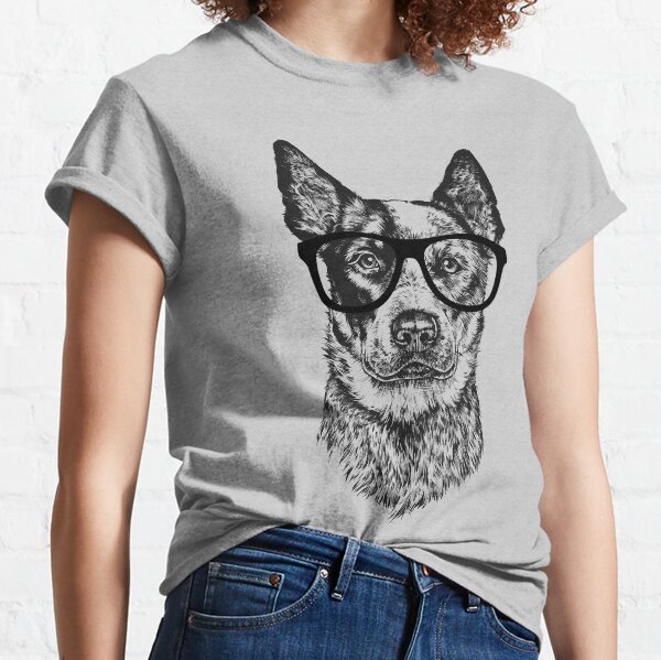 Item preview, Hipster Heeler Dog Line Drawing designed and sold by thepawster.