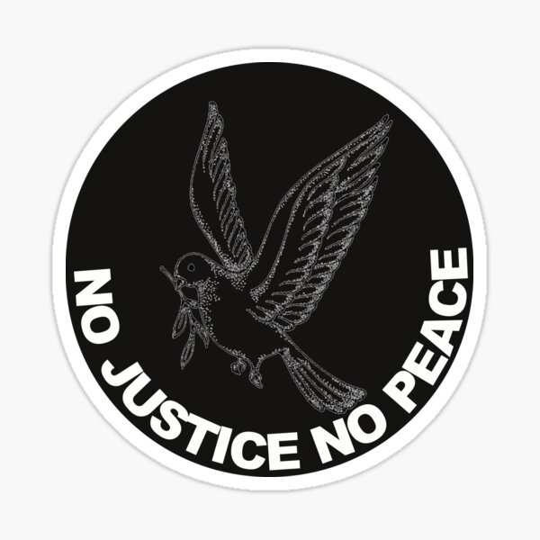 Vista previa del artículo con la obra «SIN JUSTICIA, NO HAY PAZ», diseñado y vendido por VENOM VISUALS.