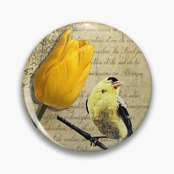 Item preview, Rustic Goldfinch Journal type Tulip Modern Country Modern Cottage Chic Art A257 designed and sold by byNicol.