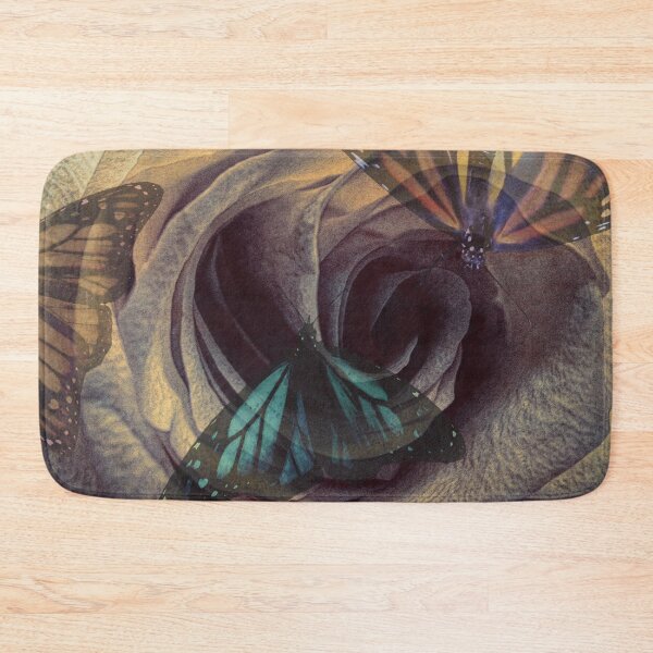 Item preview, Rose Butterfly Modern Cottage Chic Bedroom Bathroom Art A618 designed and sold by byNicol.