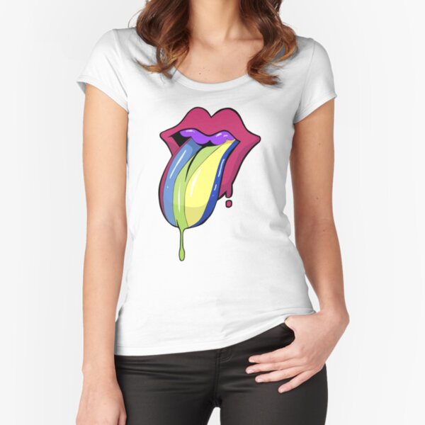 Lavender Rose Lips Tie Dye Tongue Out Pastel Spring T-Shirt Lavender Rose Lips Tie Dye Tongue Out Pastel Spring T-Shirt
