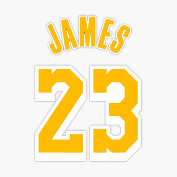 Lebron James Lakers Jersey Sticker for Sale by jonkiwi