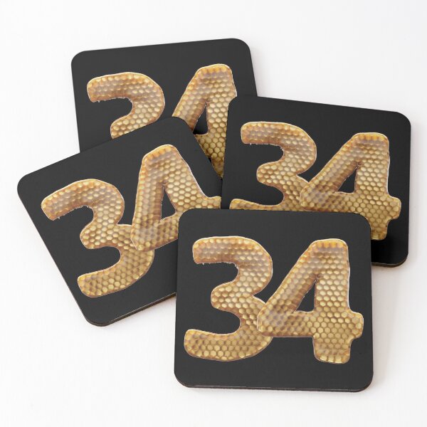 Item preview, 34 Number 3d Honey Numbers Font designed and sold by HelloFromAja.