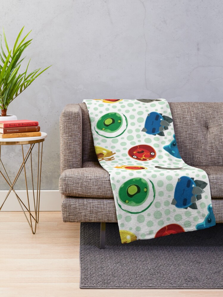 Alternate view of Cute Slime Rancher Pattern Throw Blanket