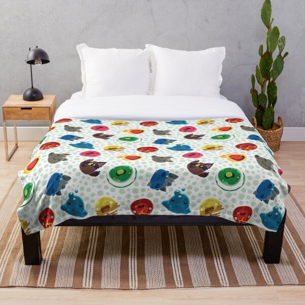 Cute Slime Rancher Pattern Throw Blanket