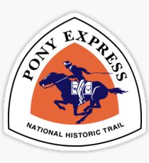 Pony Express Trail Sign, USA Sticker