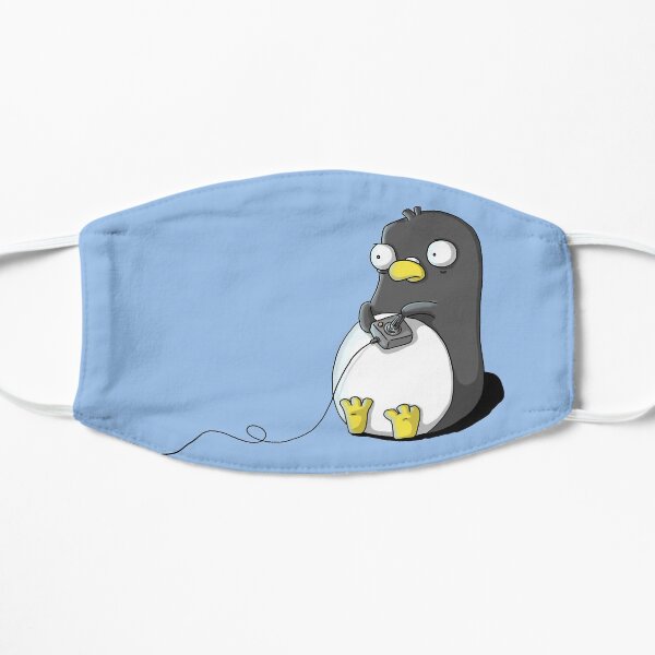 Retro Gamer Penguin Flat Mask