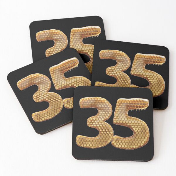Item preview, 35 Number 3d Honey Numbers Font designed and sold by HelloFromAja.