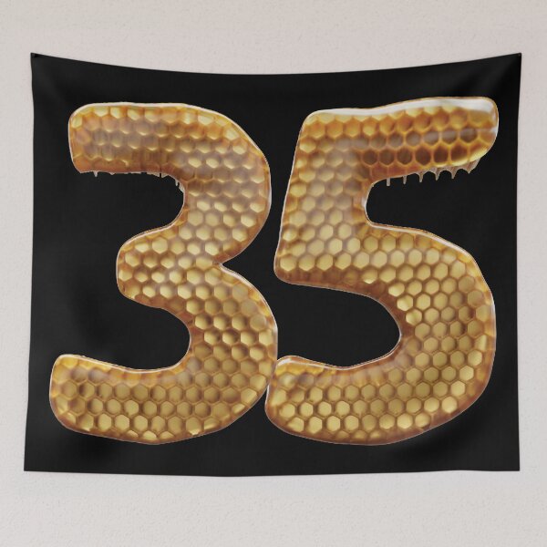 Item preview, Fuente de 35 números 3d Honey Numbers designed and sold by HelloFromAja.