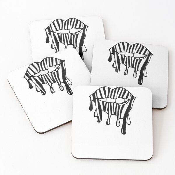 Item preview, Zebra Striped Dripping Bite Lip Design 1 designed and sold by rieriecoils1.