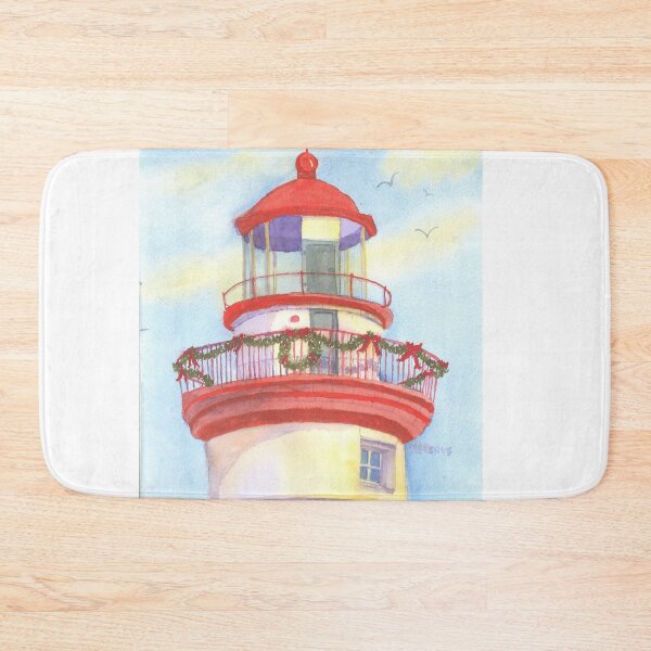 Item preview, Christmas Card, Lighthouse at Christmas  designed and sold by Roseann Meserve.