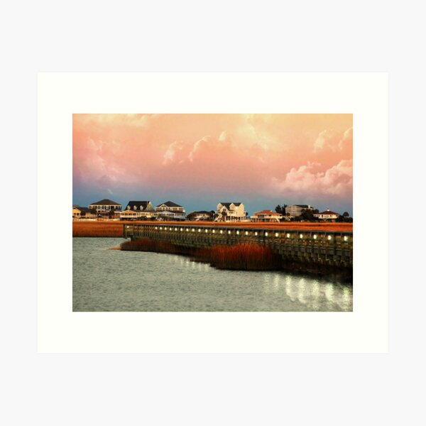 Evening Along The Marshwalk Art Print
