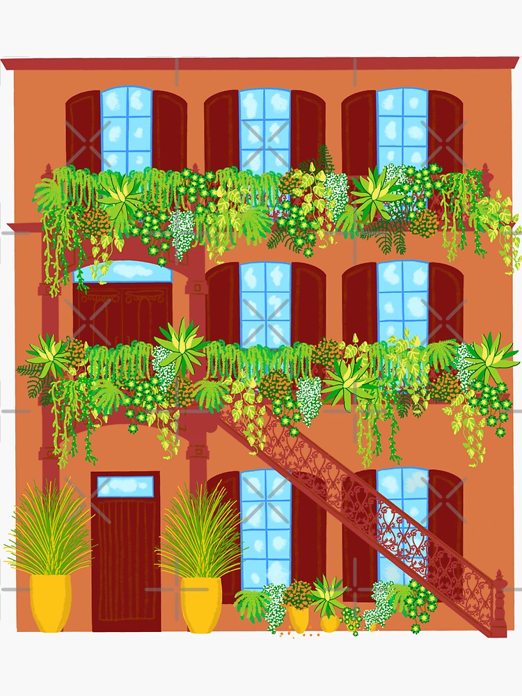 "Planted with Love Terra Cotta House" Sticker for Sale by jenbucheli