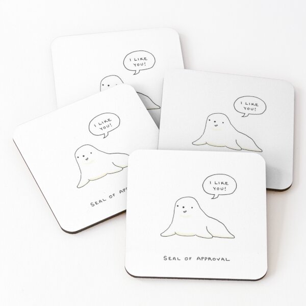 Item preview, Seal of Approval - I like you - cute seal pun designed and sold by MindChirp.