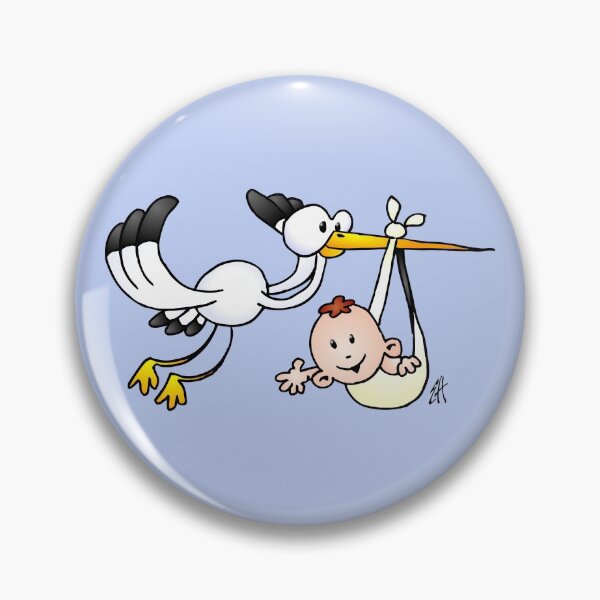Item preview, Stork with baby designed and sold by cardvibes.