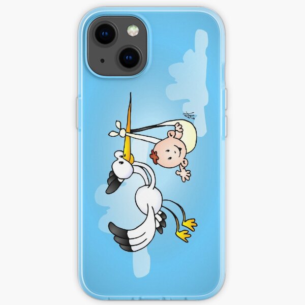 Stork with baby iPhone Soft Case
