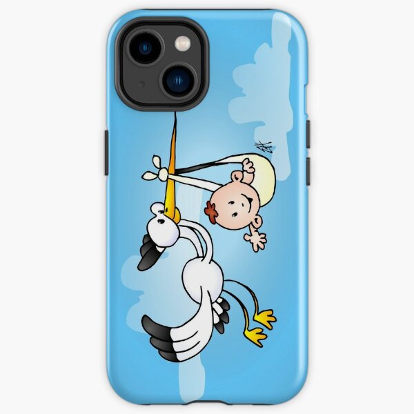 Stork with baby iPhone Tough Case